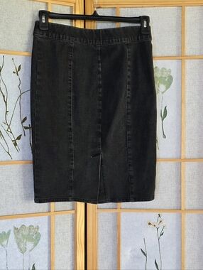 Classic Denim Pencil Skirt Chaps Denim Stretch